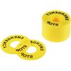 PATIKIL 22mm Diametro interno Emergenza Stop Segno per Premere Pulsante Interruttore Sostituzione,20pz