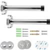 JIAC 2 Pezzi Fermaporta da Muro 15cm Resistente Fermaporte in Acciaio Inox Ferma Porta da Parete con Tampone di Gomma 3 Tipi di Installazione per Protegge Porte e Pareti per Casa Ufficio
