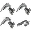 LIKERAINY 90 Grado Tacchetti Cerniera Braccio Corto Senza Ammortizzatore Ø 26mm H0 Stollen Cerniera a Gomito per Ante Ribalta Cerniere di Mobile Armadio Porte 4 Pezzi