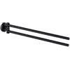 HomeHeng Portasciugamani doppio in acciaio inox 304 a due bracci, mensola porta asciugamani da parete 41 cm, 2 aste, per bagno e cucina, Nero Opaco