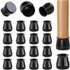 GICUNK 32 Pezzi Rotondi Gommini per Sedie, Nero (Fit:23-32.9mm)