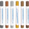 QUARKZMAN Stucco Legno Stick 6 Colori Cera per Legno Ritocchi Riparazione Mobili Pastelli Cera per Spazio Grigio Ferro Grigio Giallo Quercia Giallo Chiaro Marrone Scuro Noce