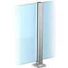 Generic Palo per ringhiera in vetro, 33/37/41 pollici, senza perforazione per ringhiera in vetro in acciaio inox 304 con fessure e base, per balaustre da ponte, balcone,Silver~mid post,95cm