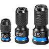 Quorumsg 3 Pezzi Impact Wrench Bit Adapter, 1/4, 1/3, 1/2 Adattatore per Presa da Attacco Quadro a 1/4 con Codolo Esagonale, Cr-V Bussole per Avvitatore, per Chiavi Elettriche e Cricchetti