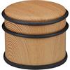 Relaxdays 2x Fermaporta, Blocca Porta Pesanti & Ferma Finestre, Acciaio & Gomma, Accessorio per la Casa, ∅ 9,5 cm, Marrone