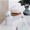 kangten Rubinetto da bagno per lavabo, miscelatore monocomando, colore: bianco cromato