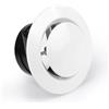 LALAGO 1 pezzo Valvola a Disco Bianca 100mm, Copertura di Sfiato ABS Regolabile su Soffitto o Parete per Tubi per Prese d'Aria, Copertura di Ventilazione per Ventilatore di Scarico per Condotti
