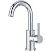 FORIOUS Rubinetto Bagno/Cucina Girevole 360°, Miscelatore Nero Acqua Calda/Fredda con Altezza 175MM, Miscelatore in Acciaio Inossidabile,Installazione Facile per Bagno,Lavandino, Piccola Cucina