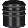 Relaxdays 10x Fermaporta a Pavimento, Pesante, Blocca Porte e Finestre, ∅ 7 cm, 3 Anelli in Gomma, Nero