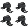 Empyr Set di 4 collane spagnole in alluminio nero o bianco, con lacci per asta o barra di persiana a battente, fabbricazione francese (nero)