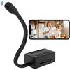 PerGar Presa USB Mini WiFi Telecamera Wireless Telecamera Nascosta, Telecamere di Sorveglianza di Sicurezza Piccola 1080p X7 HD Nanny Cam con Piccola Lente a Forma di Serpente