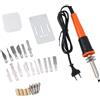 BAFOVY Kit di Utensili per Taglierina Elettrica a Caldo, Kit di Utensili Elettrici Taglierina Multiuso per Stencil con 16 Lame 4 Manicotti per Mandrino in Metallo Coltello per (Spina europea 220 V)