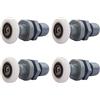 Qikuver Rotelle per la Porta Della Doccia, 4 Pezzi Rotelline per Rulli Box Doccia Ricambi per Porte Scorrevoli Doccia Cuscinetti Rullo, Rullo per porta in vetro per doccia (23MM)