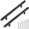 Starvortex 20 Pezzi Maniglie per Mobili da Cucina Nero Opaco, 130mm Maniglia Mobile in Acciaio Inossidabile, Durevoli Maniglie per Ante Pensili, Mobili da Cucina, Armadi e Cassetti (20cm Length)