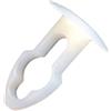 Plastic Hardware Store Clips, Bottoni a Pressione in Plastica (Nylon 6.6) Riutilizzabili per Unire e Fissare Saldamente Pannelli, Scaffali e Superfici Senza Avvitare - 6,35X4,75 - Bianco - 10 pezzi - Plastic Hardware Store
