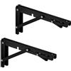SOTECH 1 paio di console pieghevoli per carichi pesanti 250 x 120 mm, nere