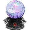 MIMIKRY Magica sfera di cristallo 19 cm con piede effetti luminosi e sonori indovinatrice maga zingara sensitivo