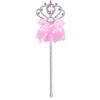 Lovelyshop - Bacchetta da principessa in metallo, con fiocco, colore: Rosa