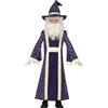 FIESTAS GUIRCA | Costume da Mago Bambini (10-12 Anni) - Tunica, Cintura e Cappello - Costumi di Magia e Stregoneria per Halloween, Carnevale e Feste di Magia - Ideale per Bambini - Viola