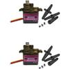 Duoduotong MG90S Micro Servo Kit - Metal Gear Mini servo per modelli RC, robotica fai da te, progetti Arduino (0-180°) (2)