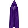 Spooktacular Creations Mantello con cappuccio lungo in velluto Capo gioco di ruolo bambini Cappuccetto Rosso Costume Cosplay viola
