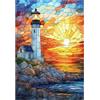 Artinhand Grandi puzzle per adulti 300 pezzi vetro colorato faro puzzle per adulti giocattoli regalo decorazione famiglia puzzle bambini