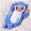 BABESIDE Bambola Realistica Rinate Neonata 43 cm Corpo Morbido Completot Squalo Blu Artigianale Giocattolo per Bambini a Partire da 3 anni
