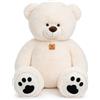 Palmitessa Orso Peluche Gigante 100 cm - Peluche Giganti - Orsacchiotto gigante - Orsetto di Peluche - Regali Bambini, Ragazza, Fidanzata Peluche Grande Morbido Orsetto Pupazzo qualità (BIANCO 100 CM)