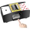 Fousenuk Mescolatore Carte da Gioco, Mischia Carte Automatico, Mescola Carte Elettrico da 1 a 2 Mazzi, Card Shuffler, Distributore di Elettronico, per Uno, Poker, Blackjack, Texas Hold'em