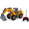 Generico Ruspa Escavatore Giocattolo Radiocomandato RC con Luci LED Mezzi Cantiere Telecomandati Bambini Bulldozer Trattore Scavatrice Ruspa Radiocomandata Mezzi Lavoro Martello Pneumatico Porta Tronchi (b)