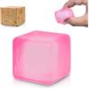 Graphinza Squeeze Toys Zushy Cubes Ice Cube, Squishy Cubes Squeeze Toys, Sensory Fidget Toys Stress Cube Anxiety Relief for Kids and Adults Small Blue&Small Pink (pink)