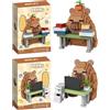 WFKKMEQ Capybara Blocchi di Costruzione, 2PCS Capybara Mattoncini da Costruzione Mini Building Blocks Set 3D Puzzle Cartoni Mini Blocchi Giocattoli Animali Giocattolo da Costruire per Regalo di Compleanno