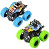 m zimoon Monster Auto a Inerzia per Bambini, 2 pacchi Auto da Corsa a Quattro Ruote Giocattolo Fuoristrada con Rotazione a 360 Gradi Regalo per Ragazzi (Blu + Verde)