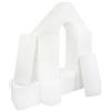 Velinda Completo 11 grandi mattoni,blocchi,cubi in schiuma gioco bambino, scuola materna (colore: bianco)