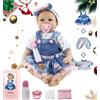 ZIYIUI 22 Pollici 55 Centimetri Bambole Reborn in Silicone Morbido Realistica Bambola Che Sembra Bimba Vera Sveglia della Ragazza del Ragazzo Bambini Giocattolo Bambole Reborn Maschio 3 Anni in su