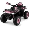 Garvee Quad Elettrico per Bambini 12V, Telecomando, Doppio Motore, Rosa