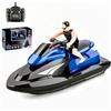 Cossify Barca telecomandata per bambini, tempo di gioco, barca RC, 2,4 GHz, mini barche da corsa RC ad alta velocità, per lago/piscina/stagno con batteria, regalo per ragazzi e ragazze (blu)