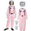 Spooktacular Creations Halloween Bambino Unisex Argento Strisce Costume da Astronauta, Tuta da Pilota con Casco, 3T-L(3-12 anni).