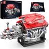 Mould King 10226 FE Supercar V12 Kit di costruzione del motore con cambio, 863+ pezzi modello meccanico con trasmissione multi-velocità di lavoro
