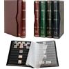 Prophila Collection Prophila classificatori 60 Pagine Nere con Cofanetto Marrone