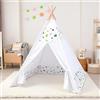 Benebomo Tenda Teepee per bambini, tenda per bambini, tenda di gioco, tenda per bambini Tipi, India tenda giardino interno all'aperto, casa giochi per bambini, 43 * 43 * 55in