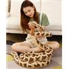 Xshelley 300 cm (120 pollici) alta simulazione extra lunga serpente morbido, peluche di serpente, grande giocattolo di peluche, regalo giocattolo per bambini (marrone)