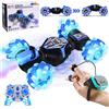 FORMIZON Macchina Telecomandata, Macchina Controllo per Bambini, Auto Telecomandata, RC Auto con Luci LED e Spray, 2,4GHz 4WD Auto Fuoristrada ad Alta Velocità RC (Bleu)