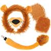 XEPST Set di costume da leone animale, coda e zampa con orecchie per cosplay, festa di compleanno, Halloween