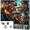 TISHIRON Fantasy Houses in The Forest Puzzles 1000 pezzi per adulti casa sull'albero puzzle per adulti foresta puzzle per decorazione della casa puzzle regali per famiglia amici 70 cm x 50 cm