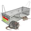 SWISSINNO Trappola per Topi e Ratti Vivi PRO a Due Entrate - Trappola Umana a Gabbia per Roditori - Acciaio Zincato 41×15×12 cm - Riutilizzabile - Interno ed Esterno