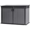 Keter Porta Attrezzi da Esterno Cortina Mega, Ideale per il Giardino, Grigio Scuro, 190,5x109,3x132,5H cm, 2020L