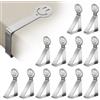 GlasFlength Tovaglia Clip in Acciaio, 12 Pezzi Ganci Ferma Tovaglia da Esterno Clip Impermeabile Fermatovaglia da Tavola Flessibili Mobile per Outdoor Barbecue Picnic Party 4.6 x 7.2 cm (Smile)