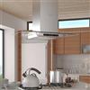 Rantry Cappa da Cucina a Isola con Display LCD, Mobili per Interno Esterno Casa Soggiorno Decorazione da Mobili