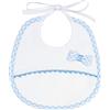 Filet - Bavaglino per Neonato in morbido cotone con motivo a Losanghe |Tasca In Tela Aida 55 Fori Da Ricamare | Dims 20 x 21 cm | Made in Italy